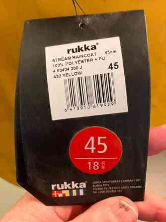 Uusi RUKKA sadetakki 45cm koiralle Helsinki