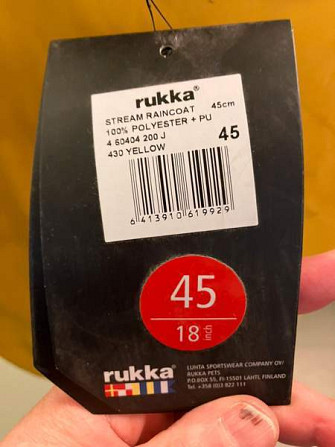 Uusi RUKKA sadetakki 45cm koiralle Helsinki - photo 5
