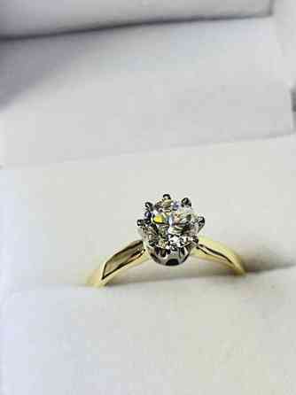 Uusi Kultasormus käsintehty tilauksesta 14K(585) 0,80ct timantilla, koko 16,5 Ярвенпяя