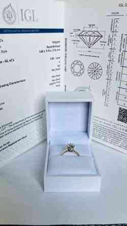 Uusi Kultasormus käsintehty tilauksesta 14K(585) 0,80ct timantilla, koko 16,5 Ярвенпяя