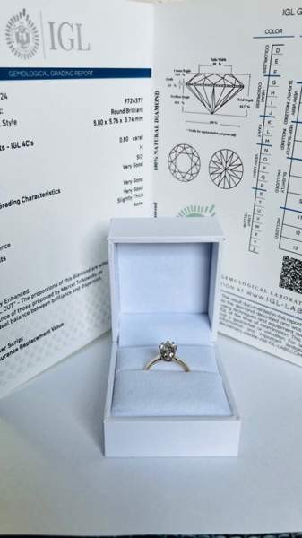 Uusi Kultasormus käsintehty tilauksesta 14K(585) 0,80ct timantilla, koko 16,5 Jaervenpaeae - photo 3