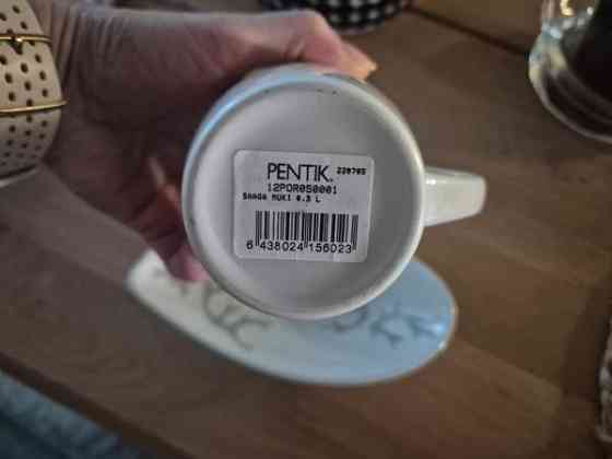 Pentik Saaga sydänmalja+muki Pori