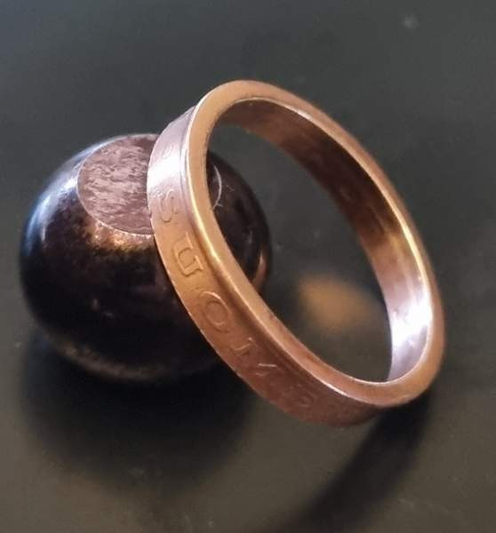 Kolikkosormus 5 penniä 1963 Ilmainen toimitus! Mustasaari - valokuva 1