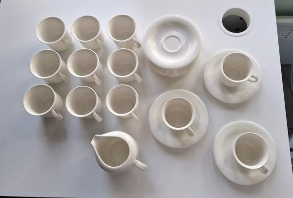 12 kpl Arabia Arctica kahvikuppeja ja kermakko - kuin uusia! Lempaeaelae – foto 2