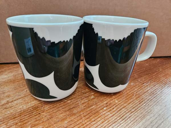 12 uudet marimekko mukit 2,5 dl Mustasaari - valokuva 2