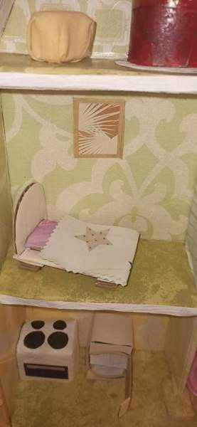 Nukketalo, koriste, leikkiin, käsintehty Tampere - valokuva 6