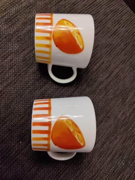 2 kpl Arabia Minna Immosen Appelsiini Teema mukeja Helsinki - valokuva 2