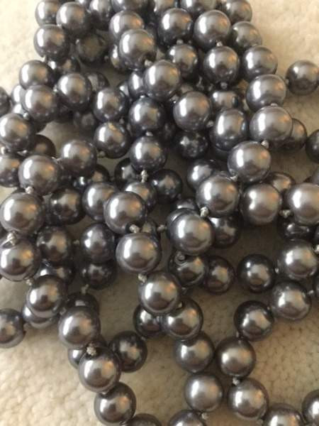 Harmaat pitkät helmet, pituus 150 cm Keuruu - valokuva 2