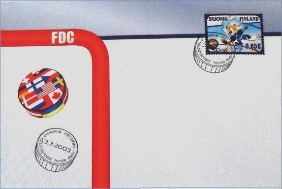 Ensipäiväkuori 3.3.2003 Jääkiekon MM-kilpailut FDC Oulu - photo 1