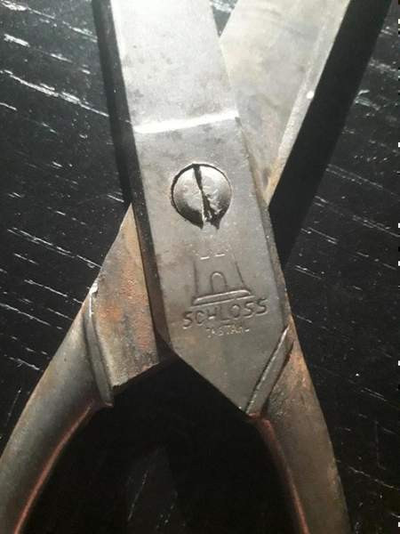 Vanha sakset SCHLOSS (LINNA) Saksa Pituus : 25 cm Vantaa - valokuva 1