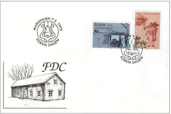 Mariehamn -FDC/ ensipäiväkuori 7.5.1993 Åland Oulu – foto 1
