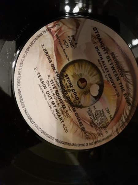 Rainbow 1982 LP Stright between the eyes Polygram Vantaa - valokuva 2