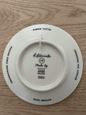 Arabia 1983 lautanen: Puron ylitys Oulu – foto 2