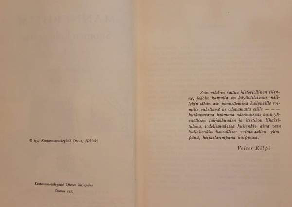 Erik Heinrichs: Mannerheim Suomen kohtaloissa I-II Helsinki - photo 5