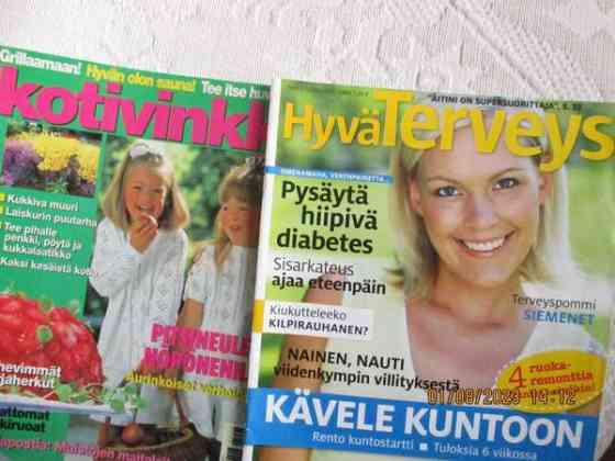 Lehdet kotivinkki v.1995 ja hyvä terveys v.2009 Tampere