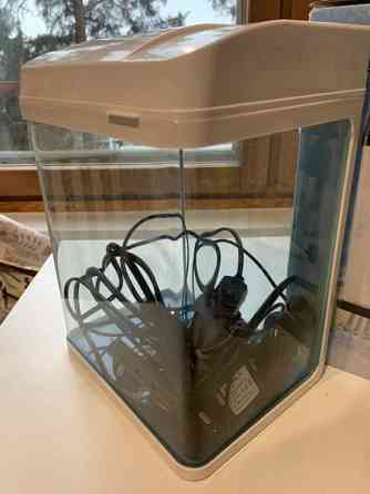 Brand new white aquarium + food and decor Espoo