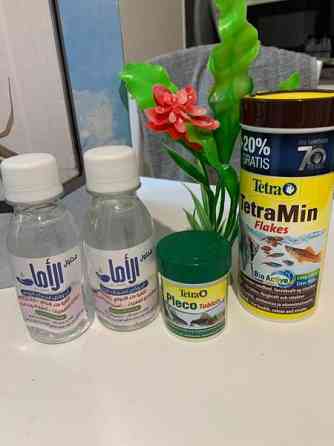 Brand new white aquarium + food and decor Espoo
