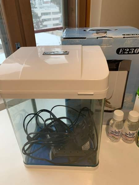 Brand new white aquarium + food and decor Espoo - valokuva 3