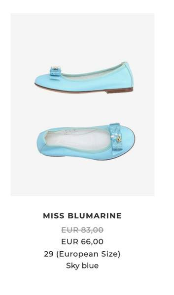 MISS BLUMARINE juhlakengät/ ballerinat koko 29 Helsinki - изображение 7