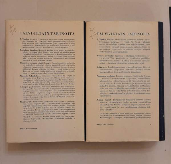 Z. Topelius: Talvi-iltain tarinoita I-II (1953) Helsinki - photo 2