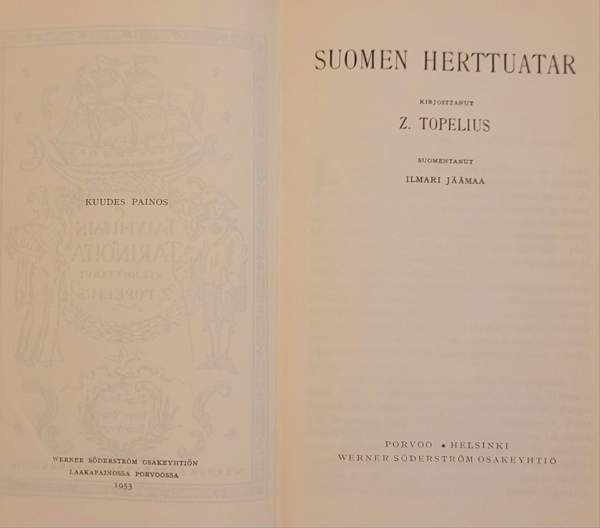 Z. Topelius: Talvi-iltain tarinoita I-II (1953) Helsinki - photo 6
