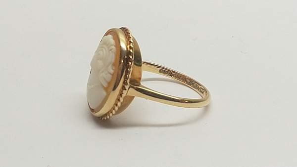 14 karaatin kultainen camee sormus, NW 585 Mikkeli - valokuva 3