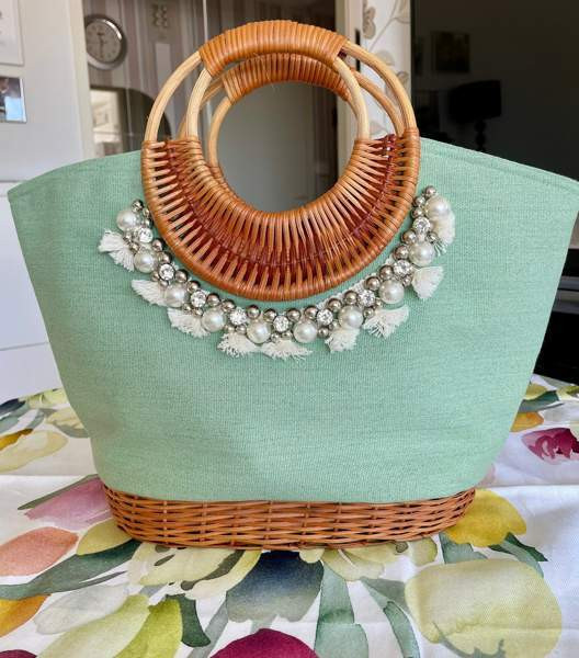 Kesäinen kangas laukku koristeineen Kouvola - valokuva 1