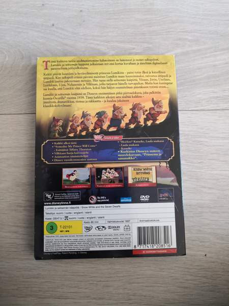Disneyn Lumikki ja seitsemän kääpiötä 2-levyinen DVD Espoo - valokuva 2