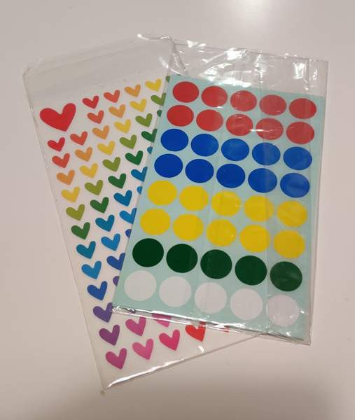 värillisiä koristetarroja sydän ja ympyrä Вааса - изображение 2