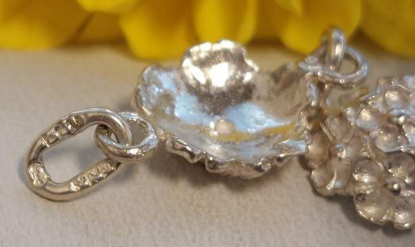 Lahden kultakorun 830 hopeinen hopeinen kukkakuvioinnilla rannekoru 1970 luvulta Lahti - valokuva 5