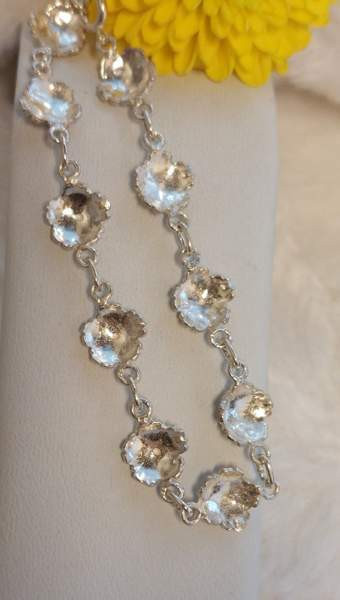 Lahden kultakorun 830 hopeinen hopeinen kukkakuvioinnilla rannekoru 1970 luvulta Lahti - valokuva 4