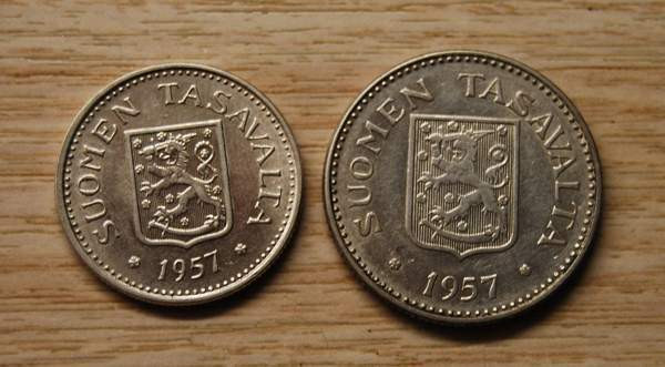 Suomi, 300 Markkaa 1957, Hopeaa Helsinki - valokuva 2