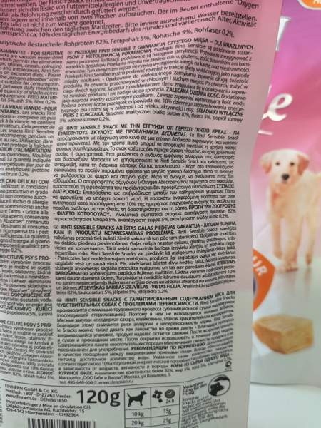 6 packs x Rinti Sensible dog snacks, chicken, 120g Nurmijärvi - valokuva 4