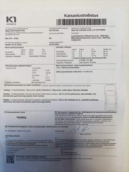 Opel Zafira Iisalmi - valokuva 8